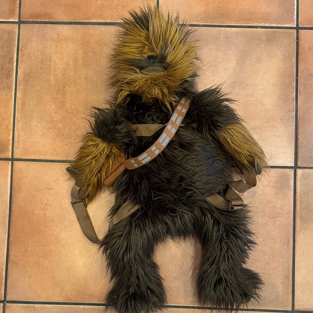 Disney Chewbacca Brown and Black Backpack. From Disneyland park like new.